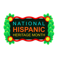 Hispanic heritage month. Isolated header design element for promotional banner, Abstract shape design elements. png