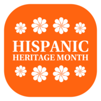 Hispanic heritage month. Isolated header design element for promotional banner, Abstract shape design elements. png