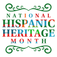 Hispanic heritage month. Isolated header design element for promotional banner, Abstract shape design elements. png