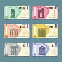 Real Paper Money Set vector