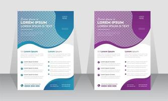 Corporate business flyer template. brochure design, modern layout, annual report, poster, flyer in a4 size colorful organic shapes for print vector