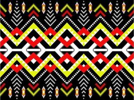 traditional ethnic geometric fabric pattern vector