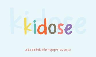 Kidose lowercase display vector typeface