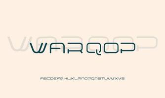 Warqop Alphabet Display Typeface Font vector