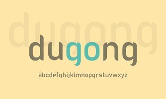 Dugong Alphabet Display Typeface Font vector