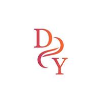 diseño de logotipo de color naranja dy para su empresa vector