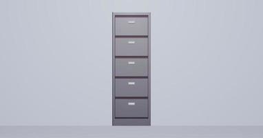Office cabinet and document data archive storage folders for files business administration concept flat vector illustration.