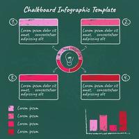 hand drawn chalkboard infographic template vector