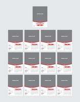 12 page wall calendar design template 2023 vector