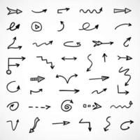 Vector set of hand drawn arrows, elements for presentation