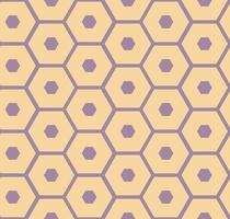 Vector seamless pattern of simple geometric shapes. Repeating endless ornament of hexagons.  Colorful abstract background, wallpaper