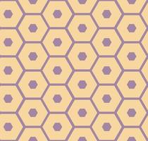 Vector seamless pattern of simple geometric shapes. Repeating endless ornament of hexagons.  Colorful abstract background, wallpaper
