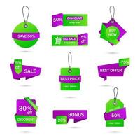 Vector stickers, price tag, banner, label. Coupon sale, offers and promotions vector   template. Shop price tag, retail, commerce, business. Set of speech bubbles