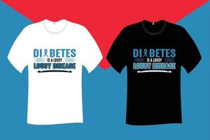 Diabetes is a lousy lousy disease Diabetes T Shirt Design vector