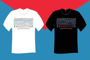 American Diabetes Month T Shirt Design vector