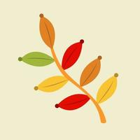 coloridas hojas de otoño ilustración vectorial para diseño gráfico y elemento decorativo vector