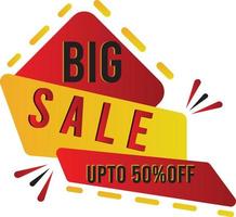 Editable Big Sale Upto 50 percent Off Vector Illustration