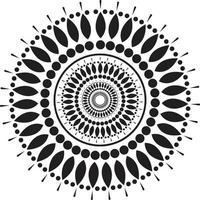 Editable Free Black Premium Mandala vector Template