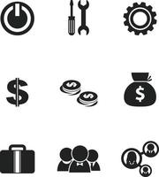 Business icons Free Vector