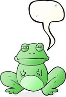 freehand drawn speech bubble cartoon frog vector