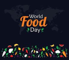 World Food Day. 16 October. Suitable for greeting card, poster and banner. Vector illustration.