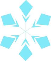 Geometric blue snowflake. vector