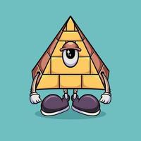 Pyramid One Eyes Cartoon vector