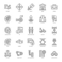 paquete de iconos de reparación de automóviles para el diseño de su sitio web, logotipo, aplicación e interfaz de usuario. diseño de esquema de icono de reparación de automóviles. ilustración de gráficos vectoriales y trazo editable. vector