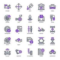 Car Repair icon pack for your website design, logo, app, and user interface. Car Repair icon mixed line and solid design. Vector graphics illustration and editable stroke.