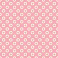 Korean pattern. Pink korean traditional pattern with hand drawn circle, geometric shapes. Asian traditional motif, chinese seamless pattern, japanese repeated background. Vector illustration