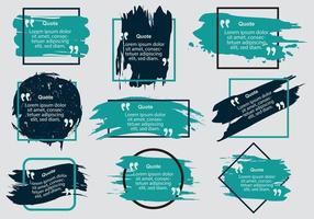 Collection of Quote Box Frames with Grunge Brush Concept vector