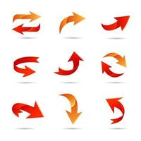 Gradient Arrow Icon Set vector