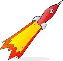 freehand drawn cartoon rocket vector