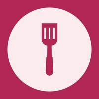 spatula icon bold glyph with round background for social media highlight vector