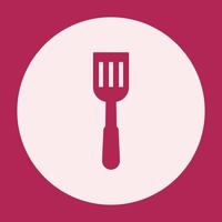 spatula icon bold glyph with round background for social media highlight vector