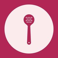 mesh skimmer icon bold glyph with round background for social media highlight vector