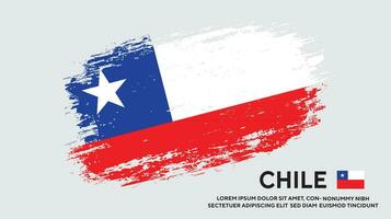 Chile colorful grunge texture flag design vector