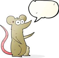 freehand drawn speech bubble cartoon mouse vector
