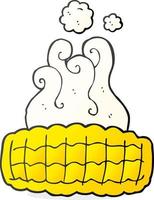 freehand drawn cartoon corn cob vector