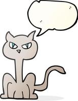 freehand drawn speech bubble cartoon angry cat vector