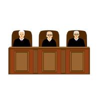 juez en su ilustración de vector de escritorio. signo y símbolo de la corte.