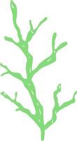 flat color illustration of seaweed vector