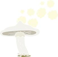 flat color illustration of mushroom vector