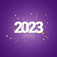 Greeting Card 2023 Happy New Year. Vector Illustration