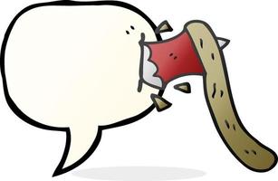 freehand drawn speech bubble cartoon axe vector