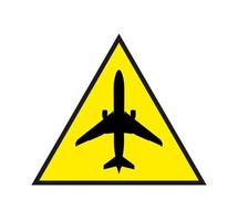 Airplane logo design with yellow triangle isolated on white. Very Unique and Different. Suitable for Companies and Businesses in Any Sector. Vector EPS 10