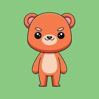 lindo oso dibujos animados garabato arte dibujado a mano concepto vector kawaii icono ilustración