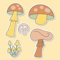 Set of variation mushroom illustration clipart vector