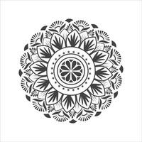 Flower Mandala.Circular pattern in form of mandala for Henna, Mehndi, tattoo, Islam, Arabic, Indian, decoration. Decorative ornament in ethnic oriental style. Coloring book page. ornament round lace vector