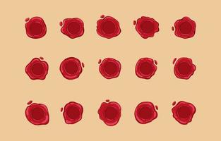 Red Wax Seal Stamp Icon vector
